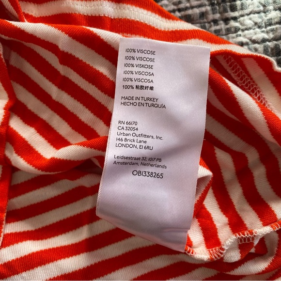 Maeve by Anthropologie Orange & White Striped Racerback Tank Top Shirt S… - Picture 4 of 5